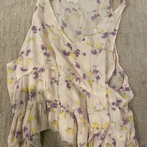 Intimately Free People pearl comb floral tank
